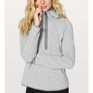 Lululemon Fleece & Thank You Fleece Pullover Jacket Heathered Gray Battleship 6